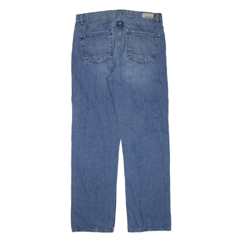 NAUTICA Mens Jeans Blue Relaxed Straight W34 L34