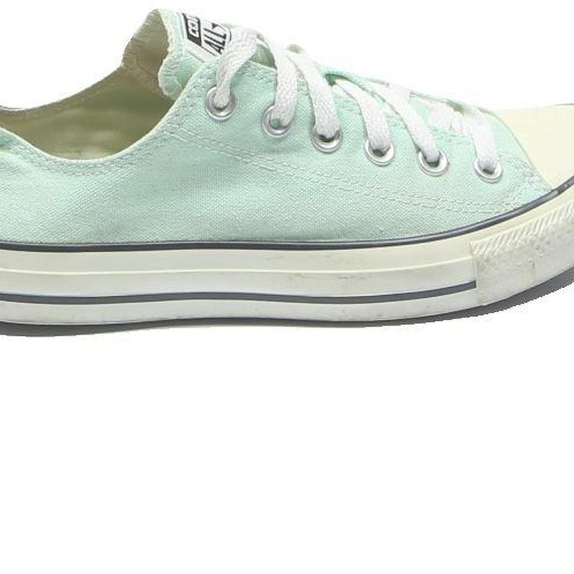 CONVERSE Chuck Taylor All Star Womens Lace-Up Trainers Pale Green Canvas UK 8