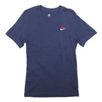 NIKE Mens Navy Blue Classic T-Shirt XS Short Sleeve Crew Neck Cotton Casual