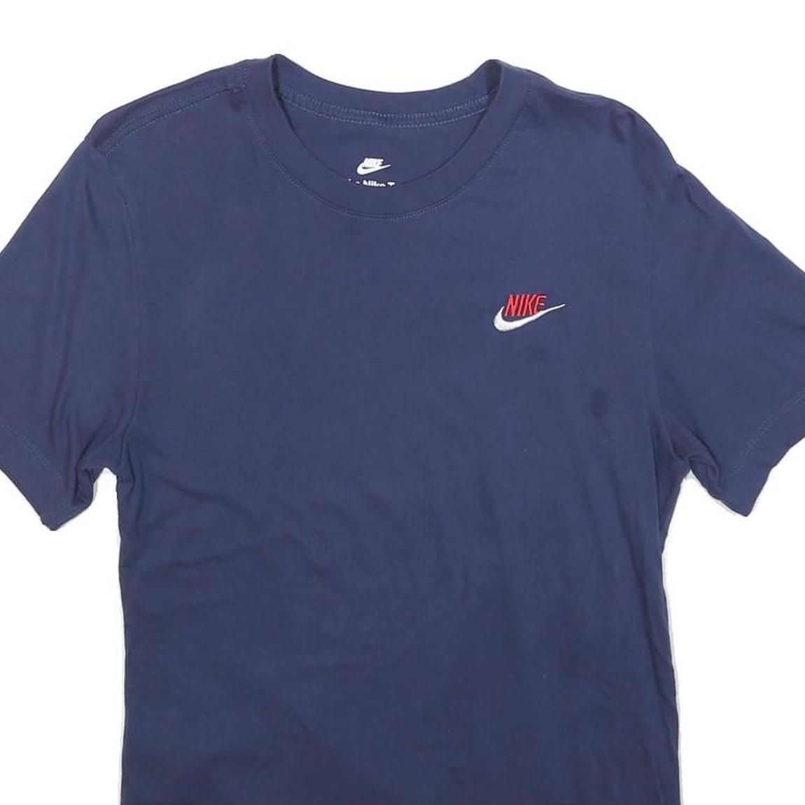 NIKE Mens Navy Blue Classic T-Shirt XS Short Sleeve Crew Neck Cotton Casual