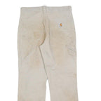 CARHARTT Mens Cotton Blend Beige Relaxed Straight Trousers W30 L28 Workwear