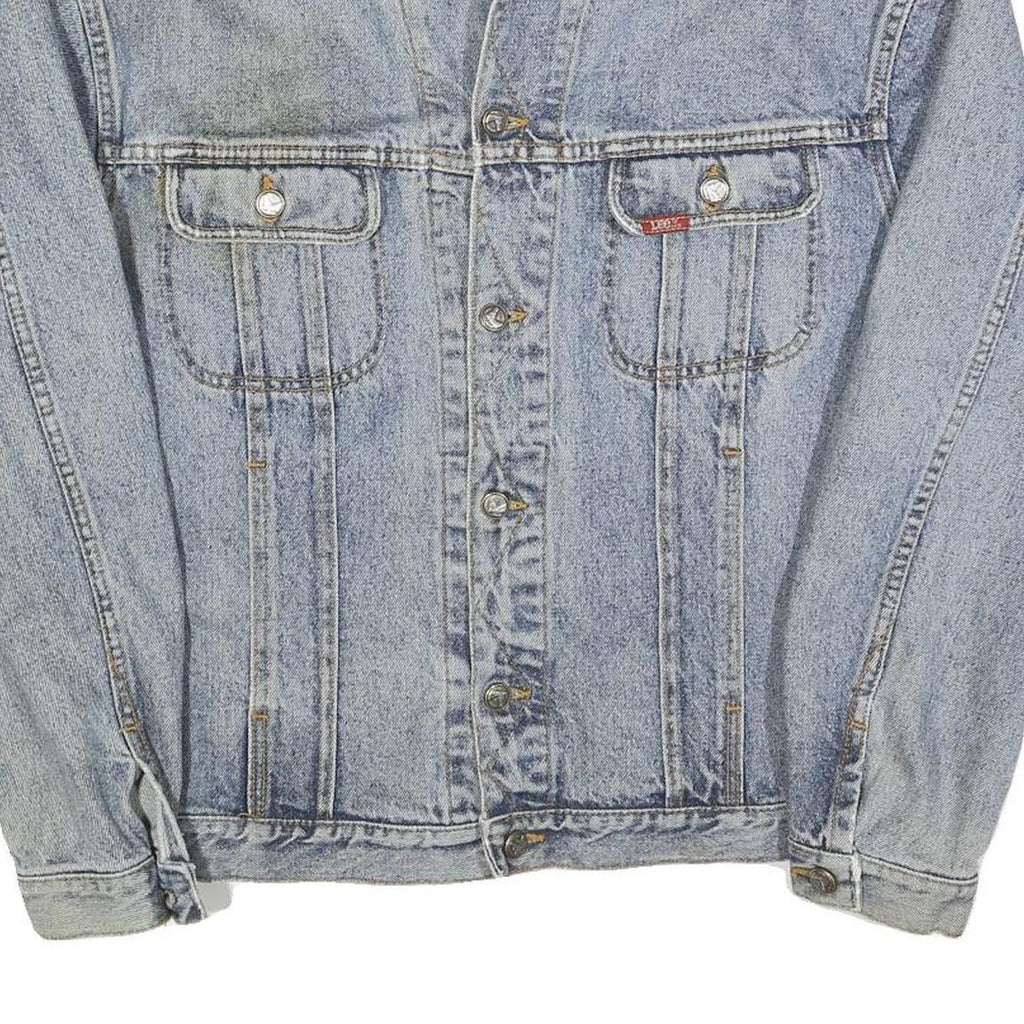LEE Mens Blue Denim Jacket M Cotton Classic Button Closure Vintage Workwear