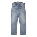 LEVI'S 501 Mens Blue Regular Straight Denim Cotton Blend Light W31 L30 Button