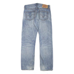 LEVI'S 501 Mens Blue Regular Straight Denim Cotton Blend Light W31 L30 Button