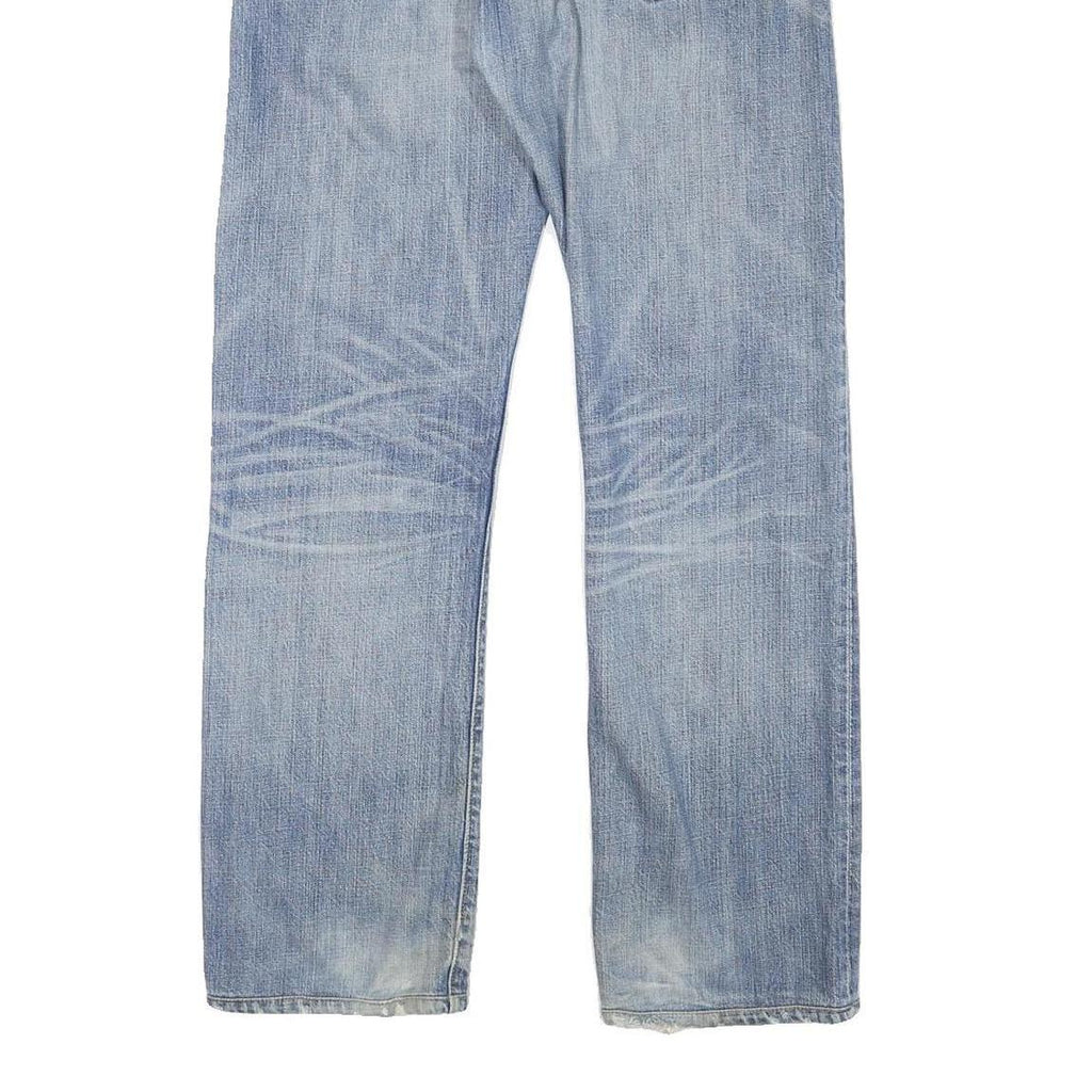 LEVI'S 501 Mens Blue Regular Straight Denim Cotton Blend Light W31 L30 Button