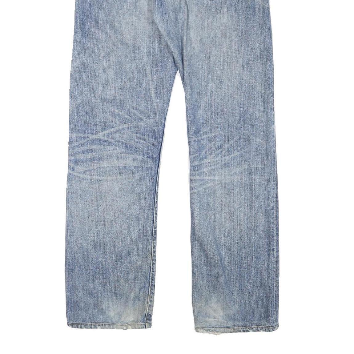 LEVI'S 501 Mens Blue Regular Straight Denim Cotton Blend Light W31 L30 Button