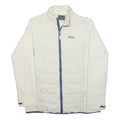 JACK WOLFSKIN Womens White & Blue Quilted Polyester Jacket L Outdoor Zip