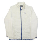 JACK WOLFSKIN Womens White & Blue Quilted Polyester Jacket L Outdoor Zip