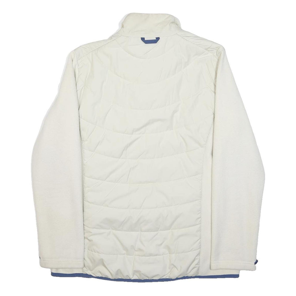 JACK WOLFSKIN Womens White & Blue Quilted Polyester Jacket L Outdoor Zip