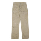 CARHARTT Mens Cotton Blend Beige Regular Straight Trousers W32 L32 Workwear