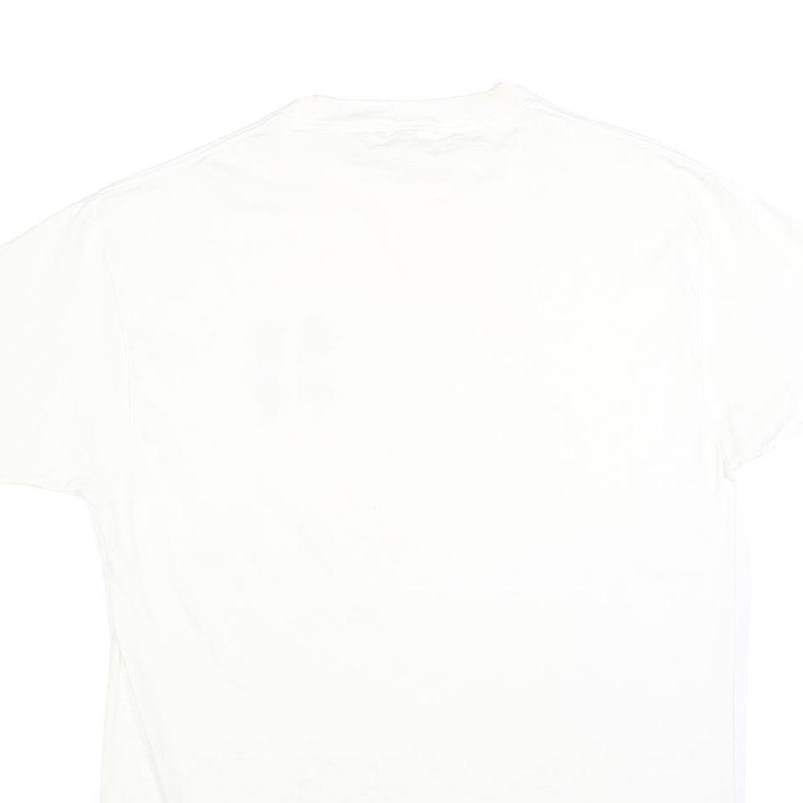ESPRIT Mens White T-Shirt L Short Sleeve Crew Neck Cotton Blend Casual Graphic