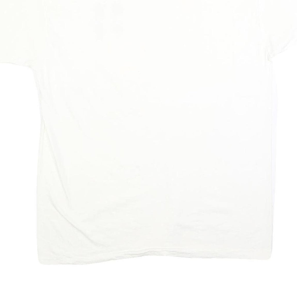 ESPRIT Mens White T-Shirt L Short Sleeve Crew Neck Cotton Blend Casual Graphic
