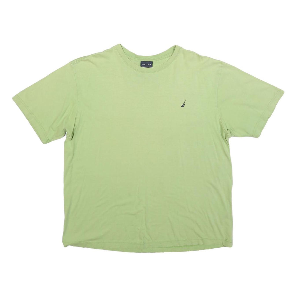 NAUTICA Mens Green Cotton Blend T-Shirt XL Short Sleeve Crew Neck Classic