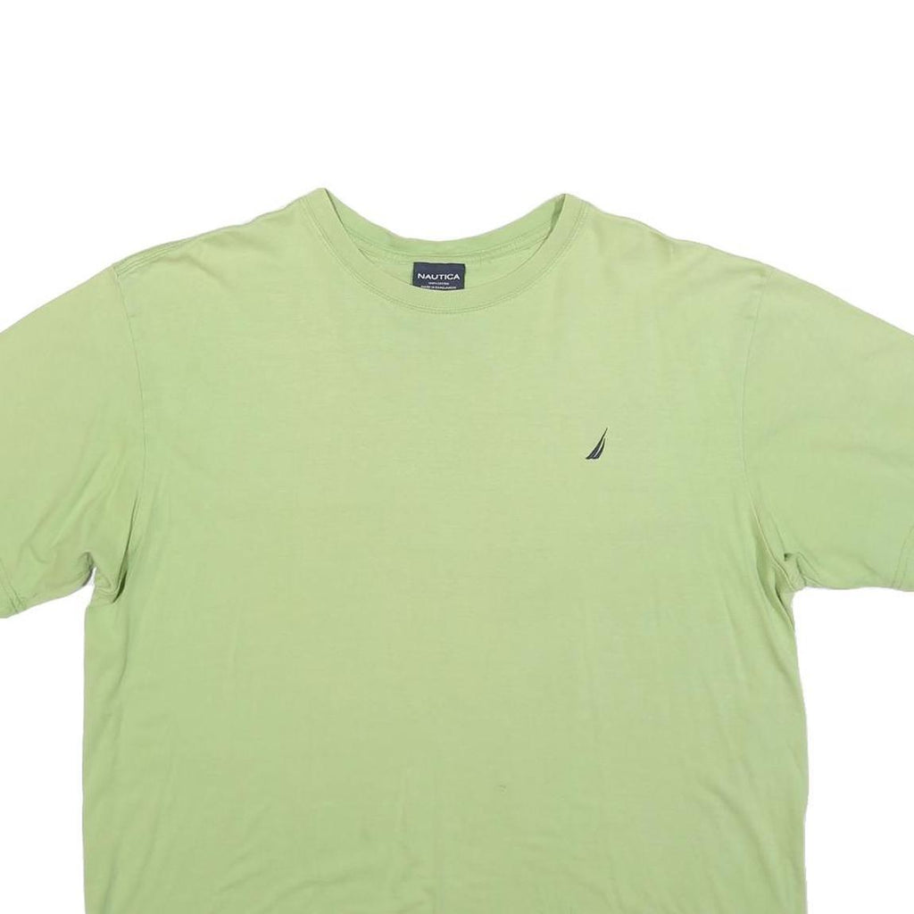 NAUTICA Mens Green Cotton Blend T-Shirt XL Short Sleeve Crew Neck Classic