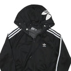 ADIDAS Womens Black Full Zip Hoodie XS Classic Trefoil Logo Sweatshirt