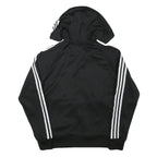 ADIDAS Womens Black Full Zip Hoodie XS Classic Trefoil Logo Sweatshirt