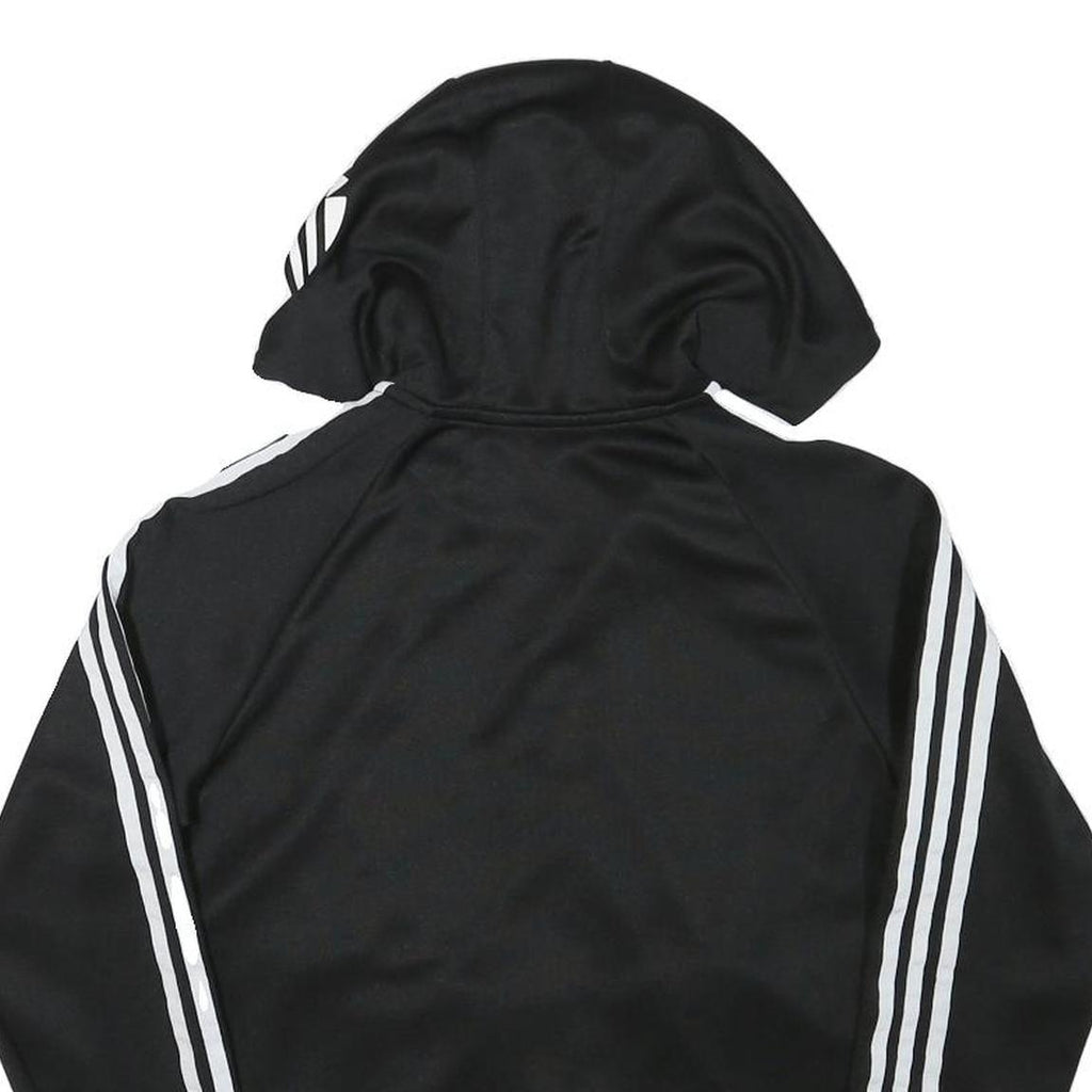 ADIDAS Womens Black Full Zip Hoodie XS Classic Trefoil Logo Sweatshirt