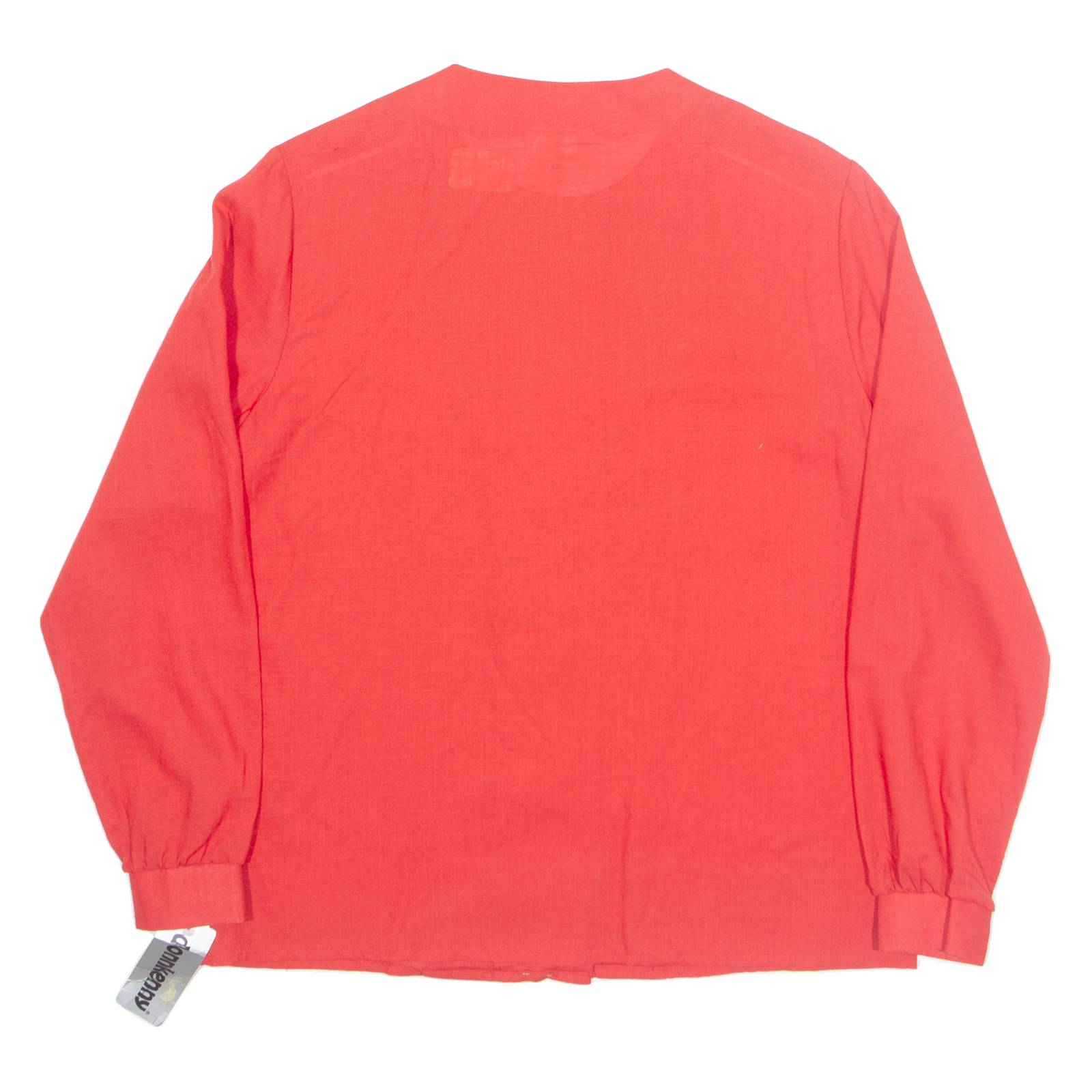 DONNELLY Womens Blouse Red Long Sleeve UK 10