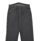 DICKIES Mens Jeans Black Relaxed Straight Denim Medium W34 L29 Workwear Utility