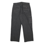 DICKIES Mens Jeans Black Relaxed Straight Denim Medium W34 L29 Workwear Utility