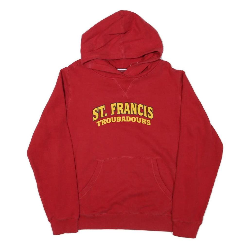 TOMMY HILFIGER Mens Red St Francis Troubadours Pullover Hoodie M Casual Cotton