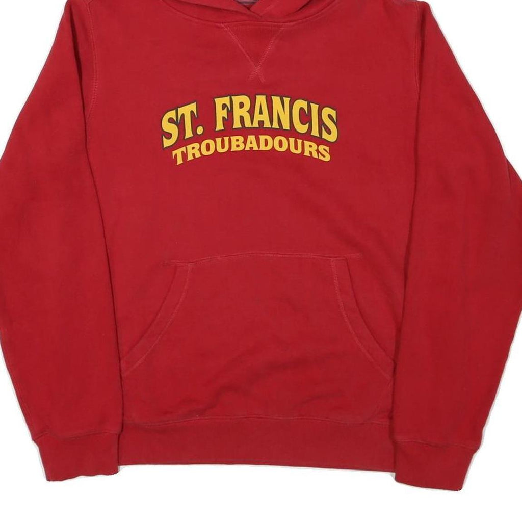 TOMMY HILFIGER Mens Red St Francis Troubadours Pullover Hoodie M Casual Cotton