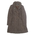 DKNY Womens Overcoat Jacket Brown Wool M