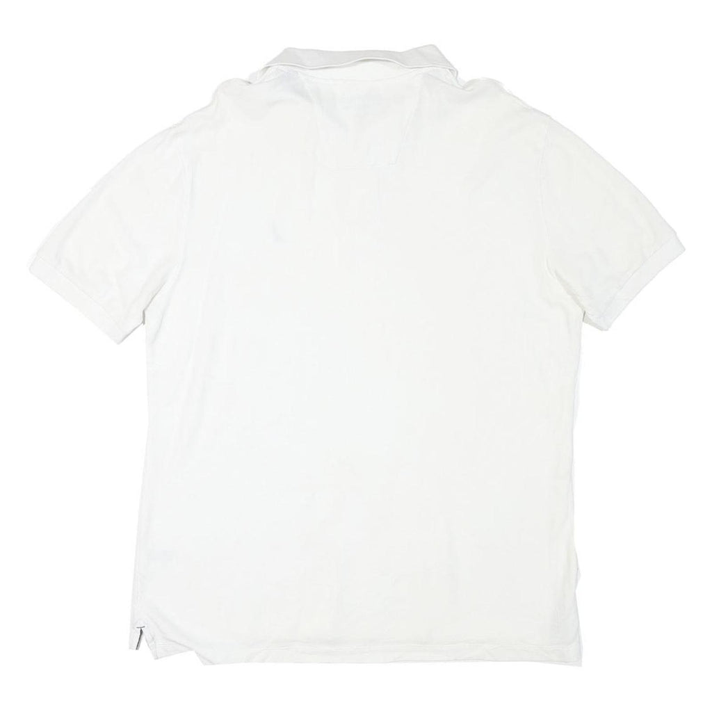 NAUTICA Mens White Polo Shirt L Slim Fit Cotton Blend Classic Summer Wear