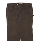 CARHARTT Womens Cotton Blend Brown Regular Straight Trousers W38 L30 Workwear