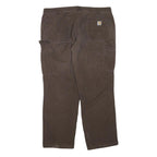 CARHARTT Womens Cotton Blend Brown Regular Straight Trousers W38 L30 Workwear