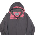 SPRAYWAY Womens Grey & Pink Outdoor Jacket L Polyester Zip Hooded Plain