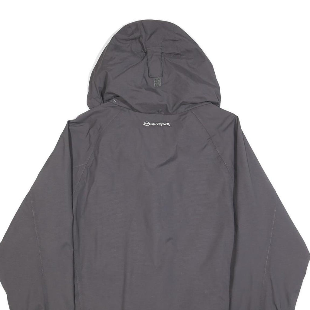 SPRAYWAY Womens Grey & Pink Outdoor Jacket L Polyester Zip Hooded Plain