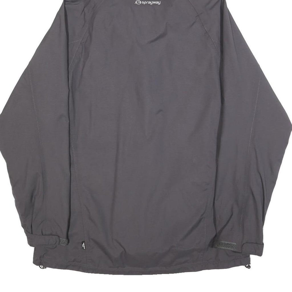 SPRAYWAY Womens Grey & Pink Outdoor Jacket L Polyester Zip Hooded Plain