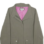 ADIDAS Womens Green Slim Jacket XS Polyamide Plain Lightweight Pink Detail