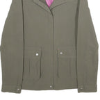 ADIDAS Womens Green Slim Jacket XS Polyamide Plain Lightweight Pink Detail