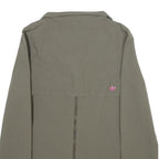 ADIDAS Womens Green Slim Jacket XS Polyamide Plain Lightweight Pink Detail