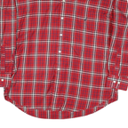 NAUTICA Mens Red Plaid Cotton Blend Shirt XL Smart Casual Button Down