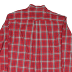 NAUTICA Mens Red Plaid Cotton Blend Shirt XL Smart Casual Button Down