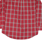 NAUTICA Mens Red Plaid Cotton Blend Shirt XL Smart Casual Button Down