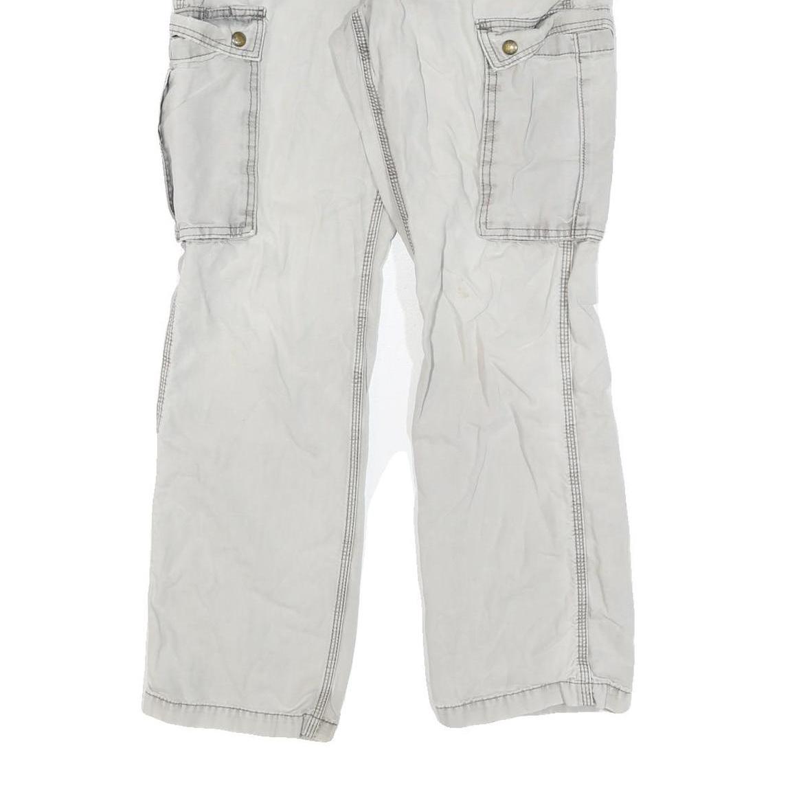 CARHARTT Mens Cotton Beige Regular Straight Leg Trousers W30 L32 Casual Workwear