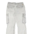 CARHARTT Mens Cotton Beige Regular Straight Leg Trousers W30 L32 Casual Workwear