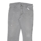 DICKIES Mens Regular Fit Grey Denim Jeans W32 L27 Workwear Straight Cotton Blend
