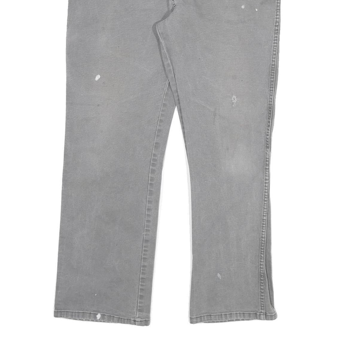 DICKIES Mens Regular Fit Grey Denim Jeans W32 L27 Workwear Straight Cotton Blend