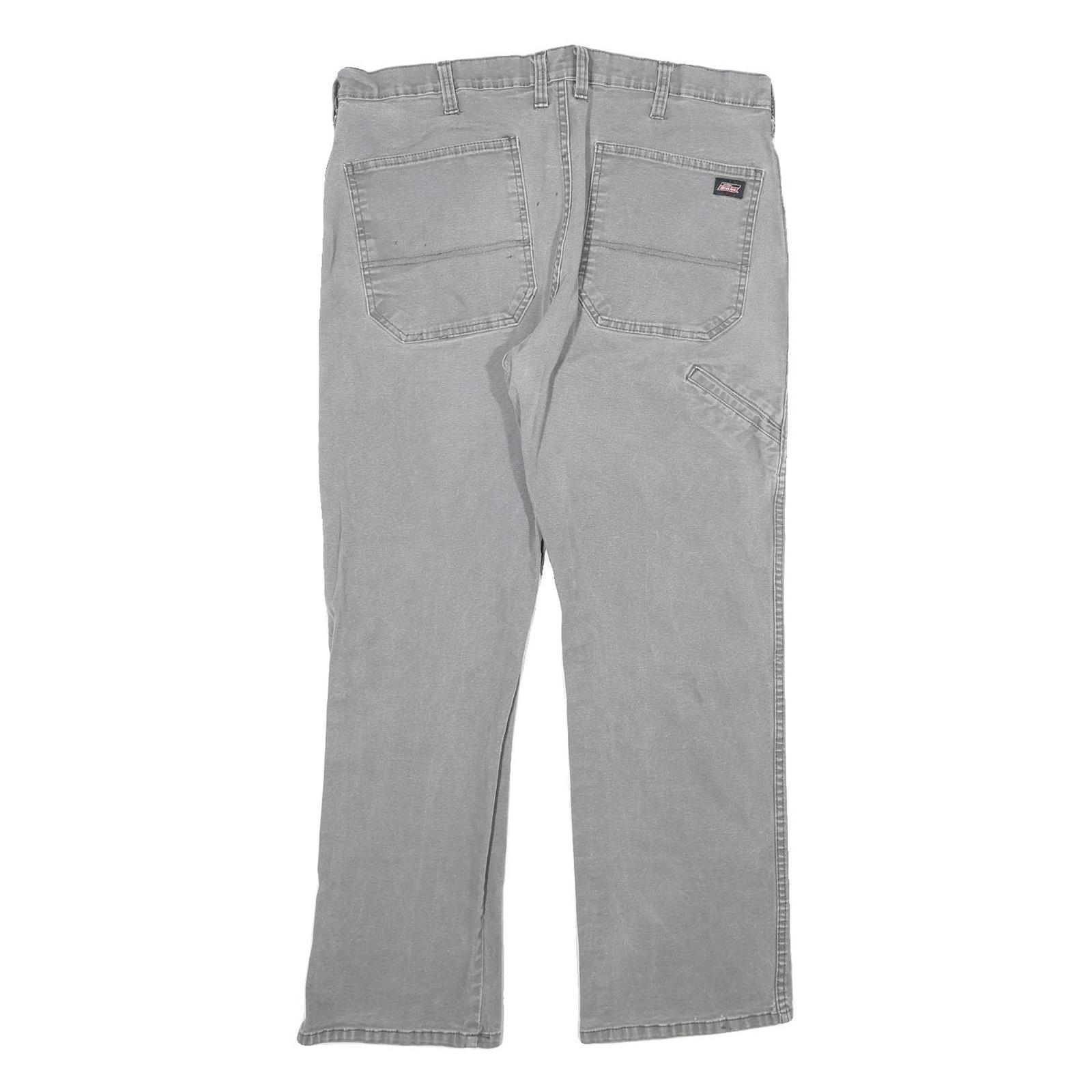 DICKIES Mens Regular Fit Grey Denim Jeans W32 L27 Workwear Straight Cotton Blend