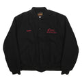 GAME Womens Black Wool Blend Button Jacket 2XL Embroidered Logo Safe Driver