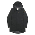 FJALLRAVEN Womens Black Hooded Jacket S Woven Zip Outdoor Casual