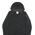 FJALLRAVEN Womens Black Hooded Jacket S Woven Zip Outdoor Casual