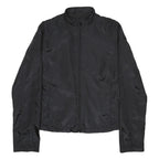 HUGO BOSS Womens Black Bomber Jacket M Polyester Blend Plain Zip Closure