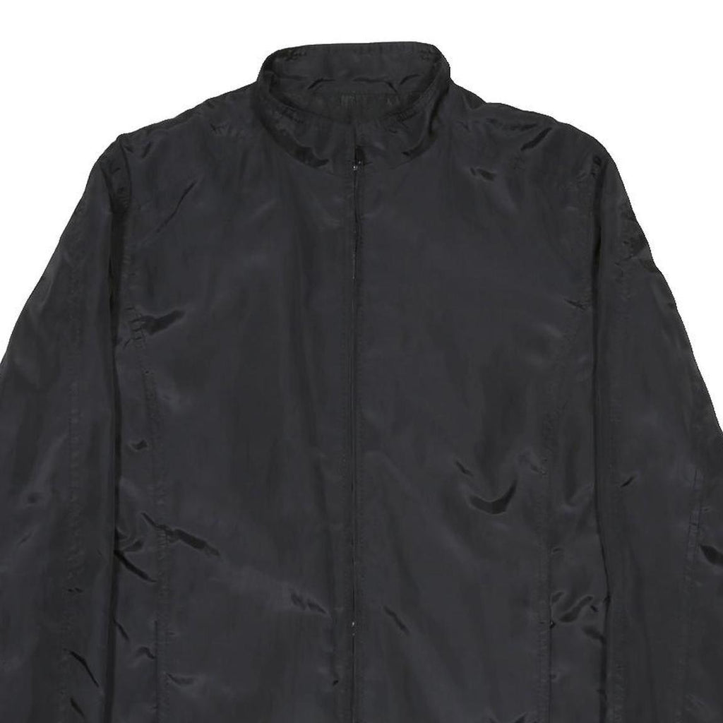 HUGO BOSS Womens Black Bomber Jacket M Polyester Blend Plain Zip Closure