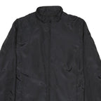 HUGO BOSS Womens Black Bomber Jacket M Polyester Blend Plain Zip Closure